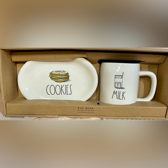 Rae Dunn Milk and Cookies Set - Picture 1 of 4